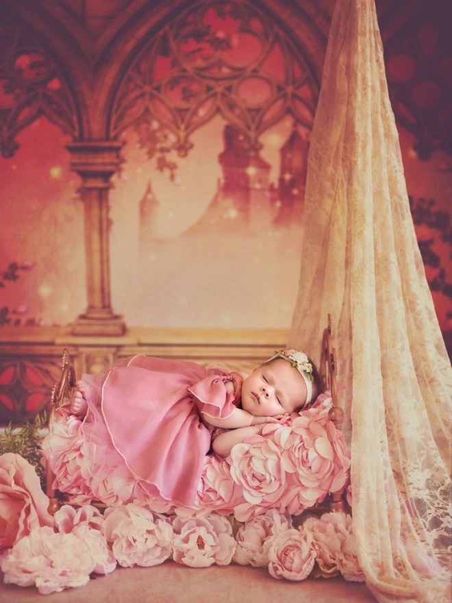 Beautiful set of pH๏τos of newborn babies playing Disney princesses - PH๏τo 21.