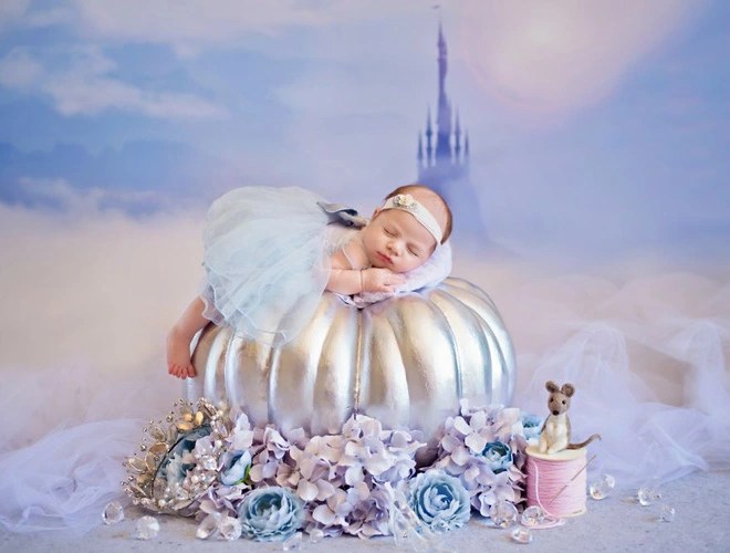 Beautiful set of sparkling pH๏τos of newborn babies playing Disney princesses - PH๏τo 15.