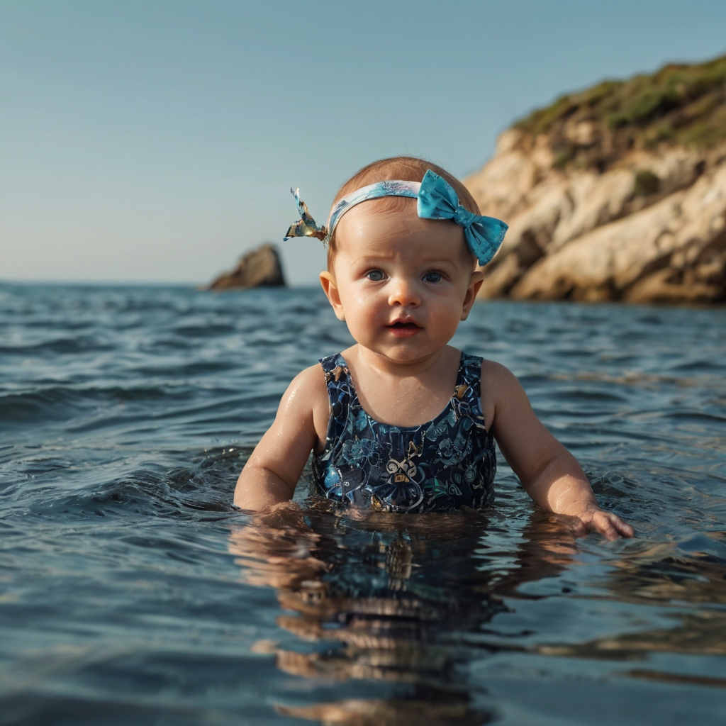 A Baby’s First Swim in the Sea: A Day of Great Joy