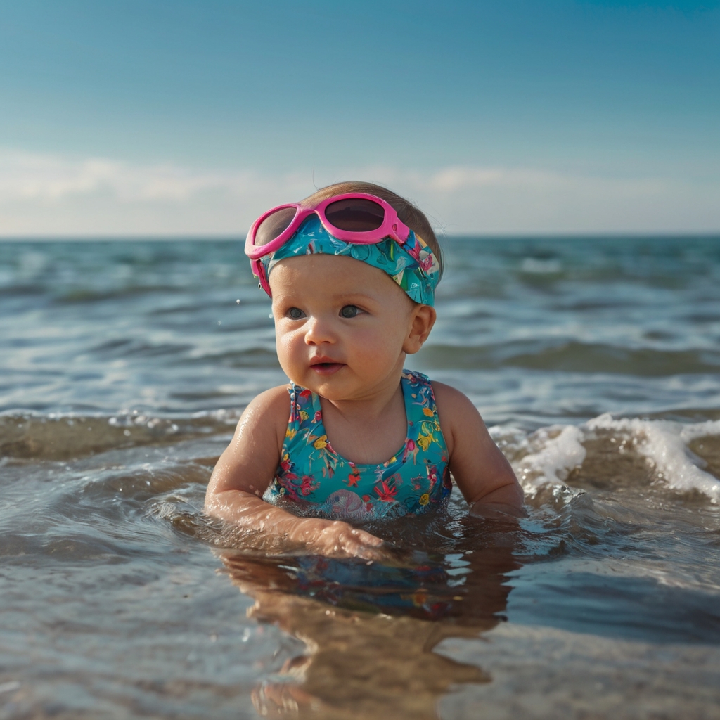 A Baby’s First Swim in the Sea: A Day of Great Joy