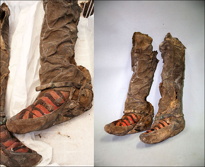 Ancient mummy ‘with 1,100-year-old Adidas boots’ died after she was struck on the head Ancient mummy ‘with 1,100-year-old Adidas boots’ died after she was struck on the head