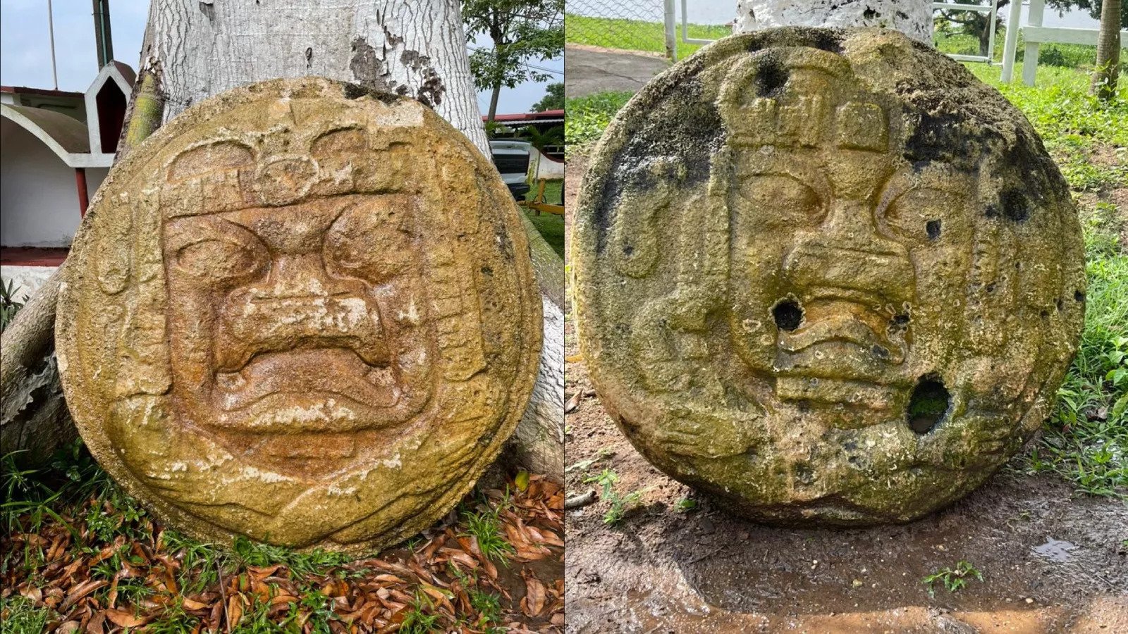 Twin ‘grumpy mouth’ reliefs of Olmec contortionists discovered in Mexico