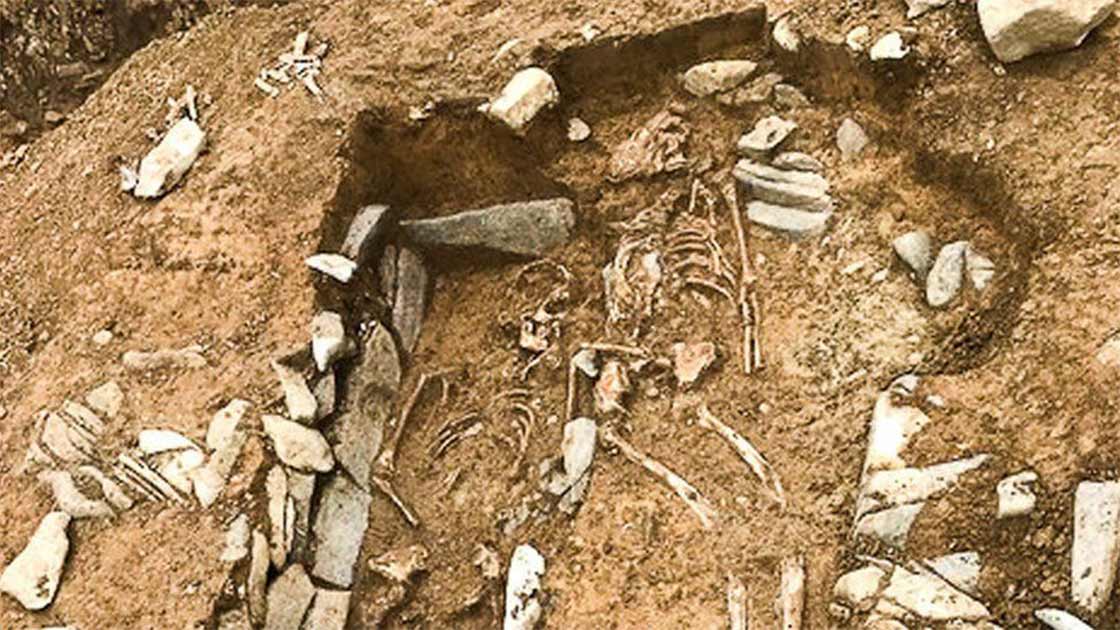 Skeleton of Roman mercenary and medieval remains found buried in Wales