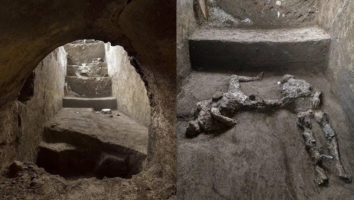 Pompeii dig uncovers 2000-year-old remains of rich man and slave killed by Vesuvius volcanic eruption Pompeii dig uncovers 2000-year-old remains of rich man and slave killed by Vesuvius volcanic eruption
