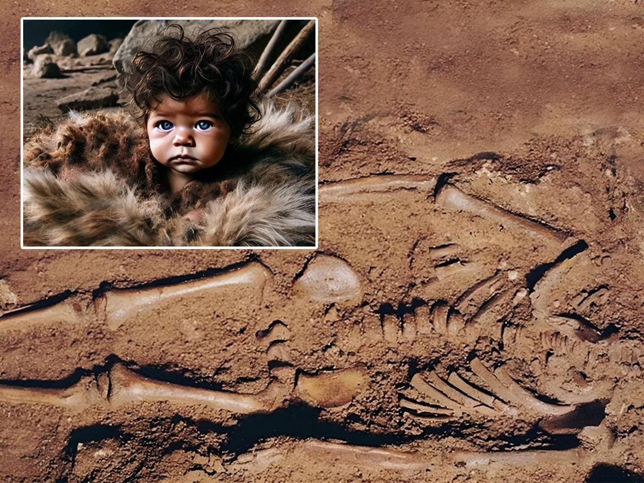 17,000-year-old blue-eyed baby found in Italy