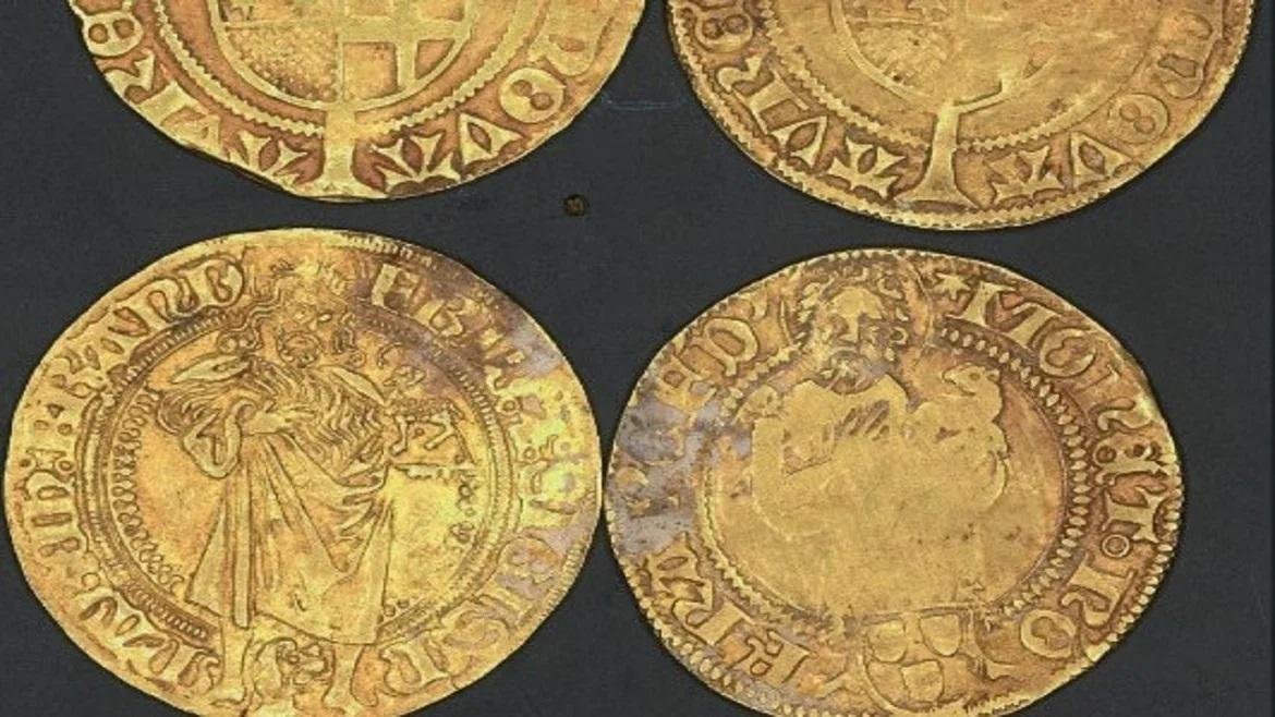 Buried 500-year-old gold coins hidden by monk discovered in a German monastery Buried 500-year-old gold coins hidden by monk discovered in a German monastery