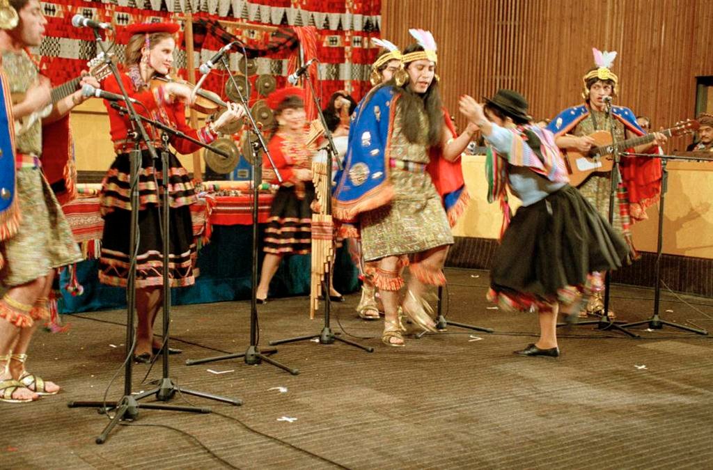 Pre-Inca people stomped salutes to their thunder god on a dance floor