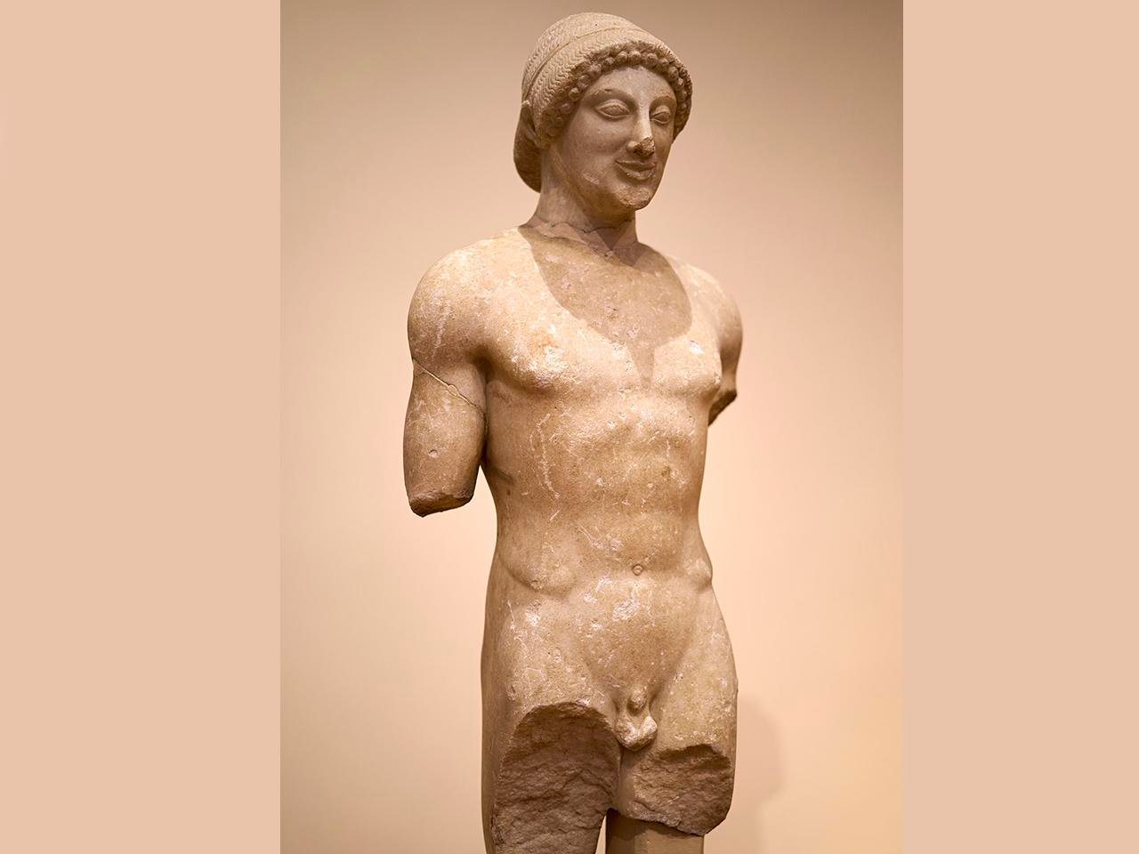 Naked Kouros statue unearthed at the ancient Greek sanctuary of Despotiko