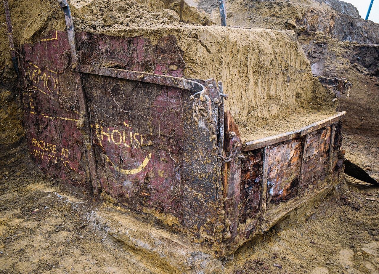 Century-old British train container unearthed in Belgium