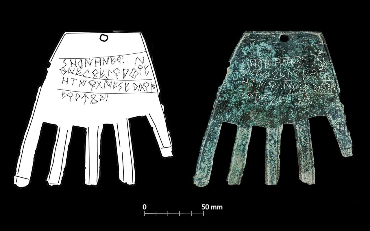 2,100-year-old bronze hand unveils oldest and longest Vasconic script