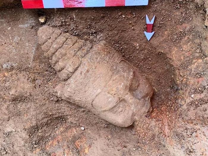 Missing head of Deva statue unearthed at Cambodia’s Angkor Thom