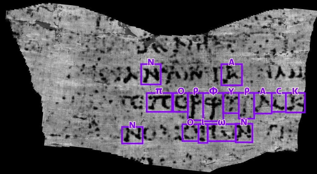 A 21-year-old student successfully deciphered the first word from the Herculaneum scrolls, charred during Mount Vesuvius’ eruption