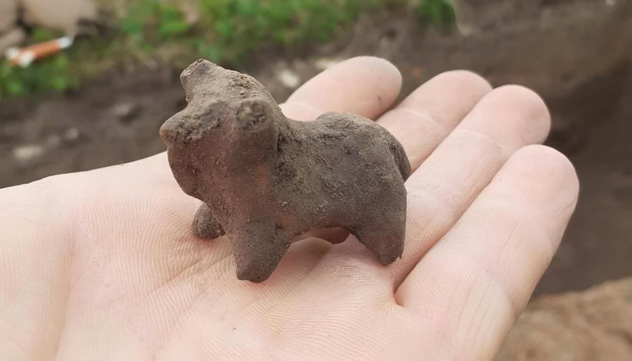 Early Iron Age bull figurines unearthed near Halych, Ukraine