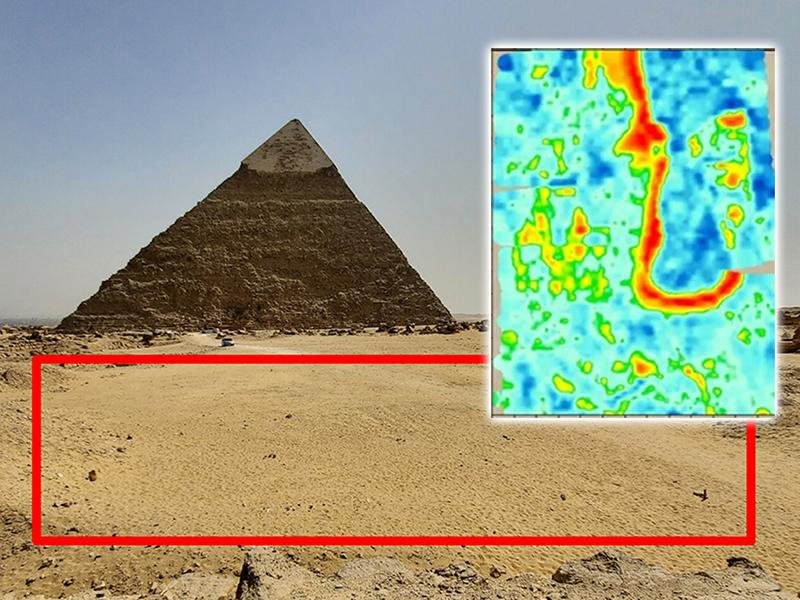 Archaeologists identify buried L-shaped structure near Giza Pyramids