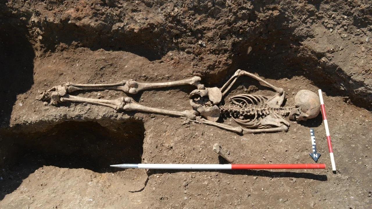 Medieval teen girl buried face down with bound ankles, to prevent return from the grave!