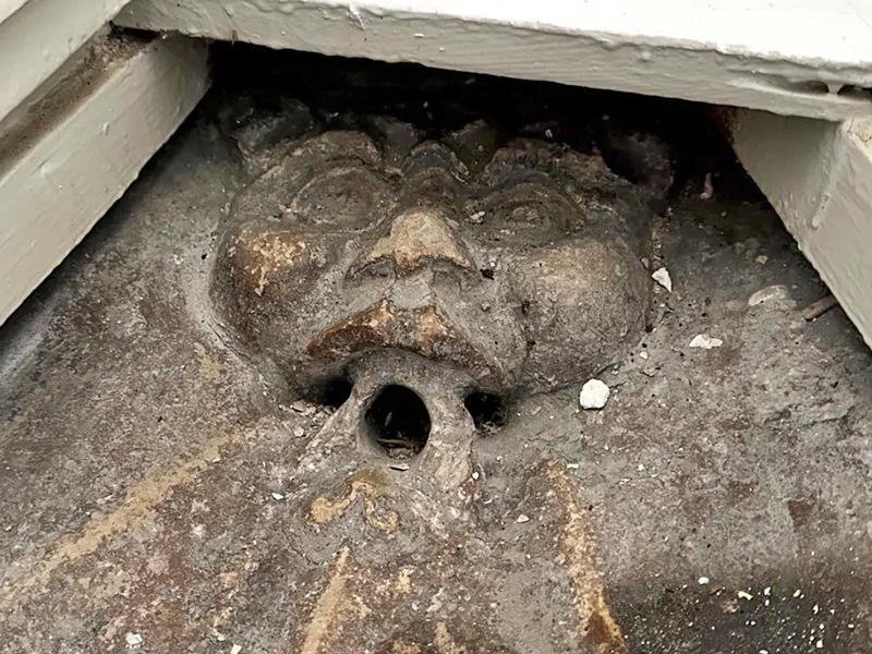 Couple find medieval imp under toilet trap door