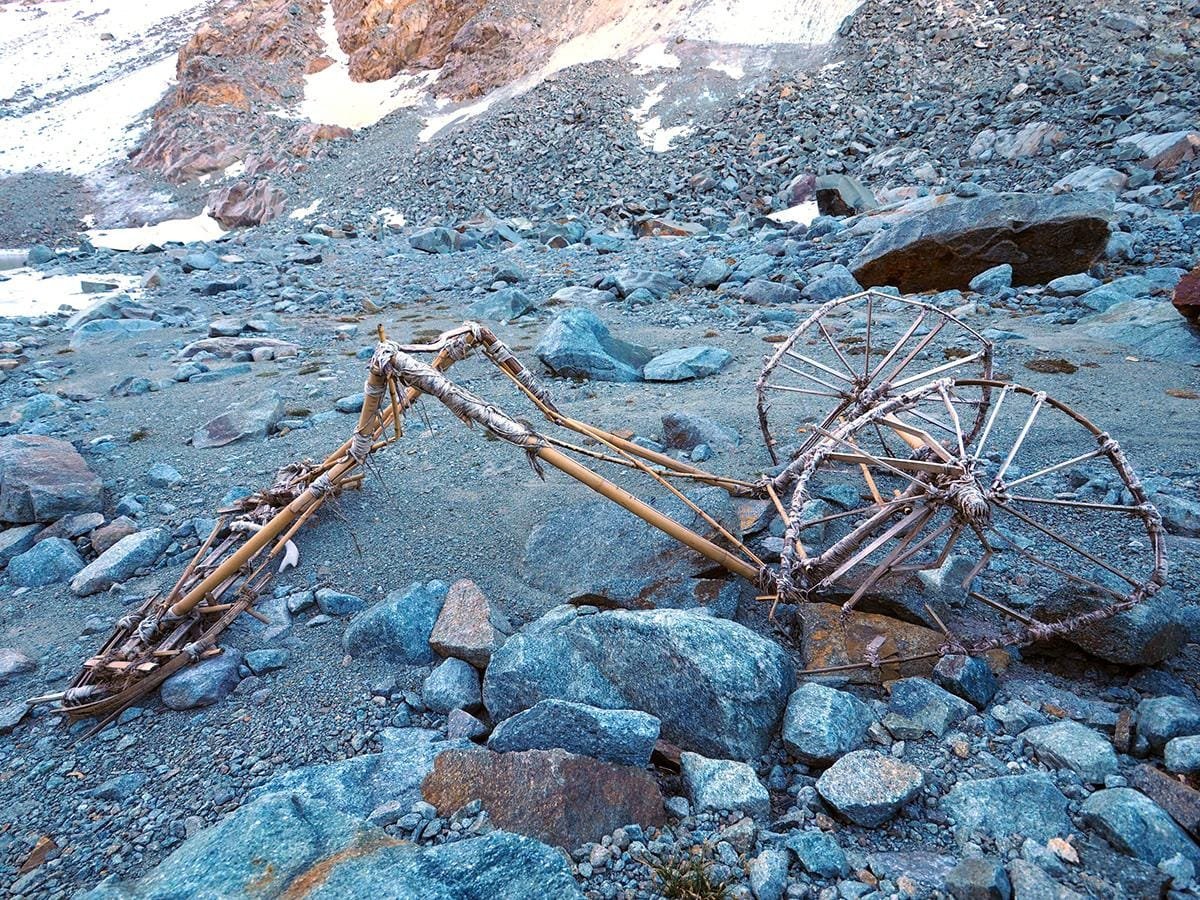 Bamboo cart discovered in melting glacier in Switzerland