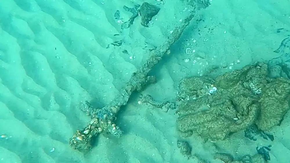 Crusader sword found in Mediterranean was bent, possibly in battle