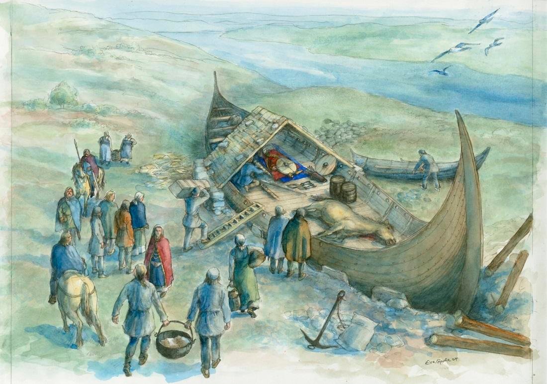 Ancient Viking burial ship Unearthed in Norway Ancient Viking burial ship Unearthed in Norway
