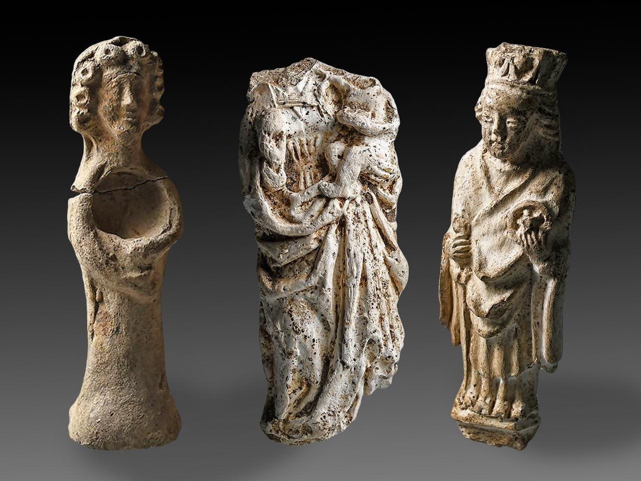 Rare medieval relics, including saintly figures, unearthed at Berlin’s Molkenmarkt