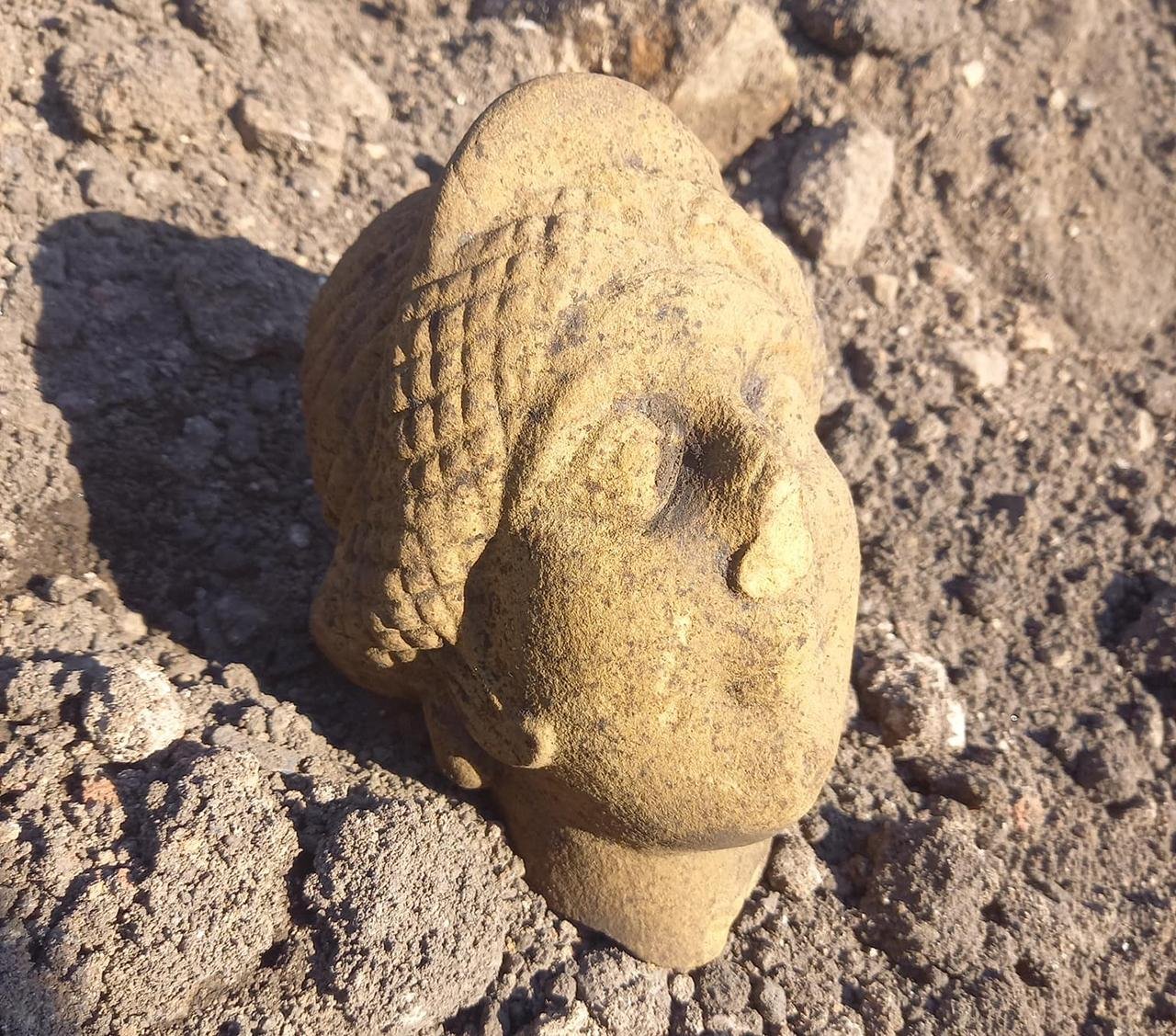 Third Roman head unearthed at Carlisle dig