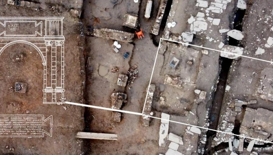 Archaeologists unearth Roman triumphal arch in Serbia