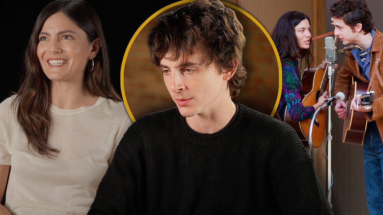 Timothée Chalamet & James Mangold Gush Over Monica Barbaro’s Joan Baez In A Complete Unknown Featurette Clip Timothée Chalamet & James Mangold Gush Over Monica Barbaro’s Joan Baez In A Complete Unknown Featurette Clip