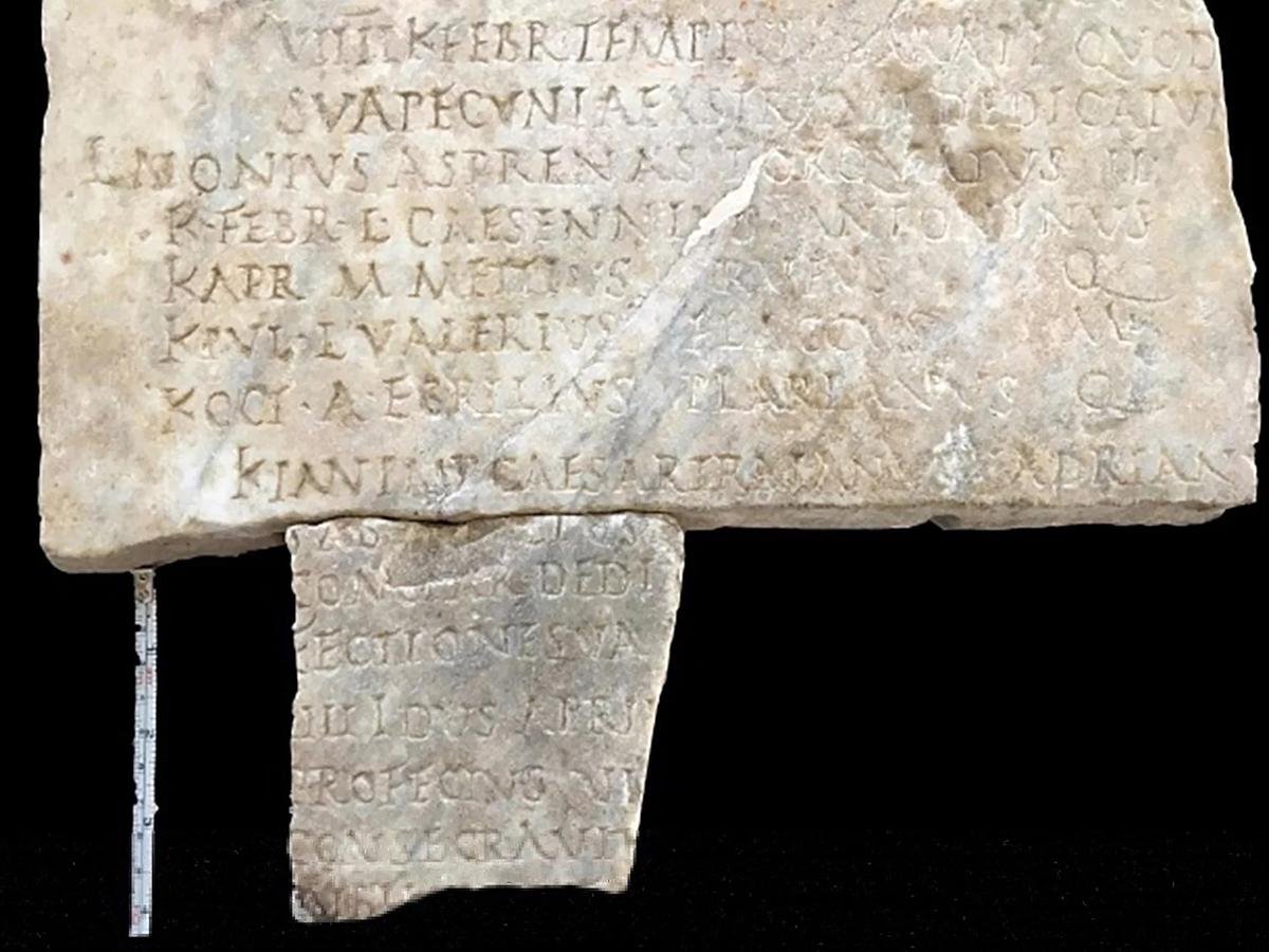 Archaeologists uncover two new fragments of the Fasti Ostienses in the Ostia Antica archaeological park