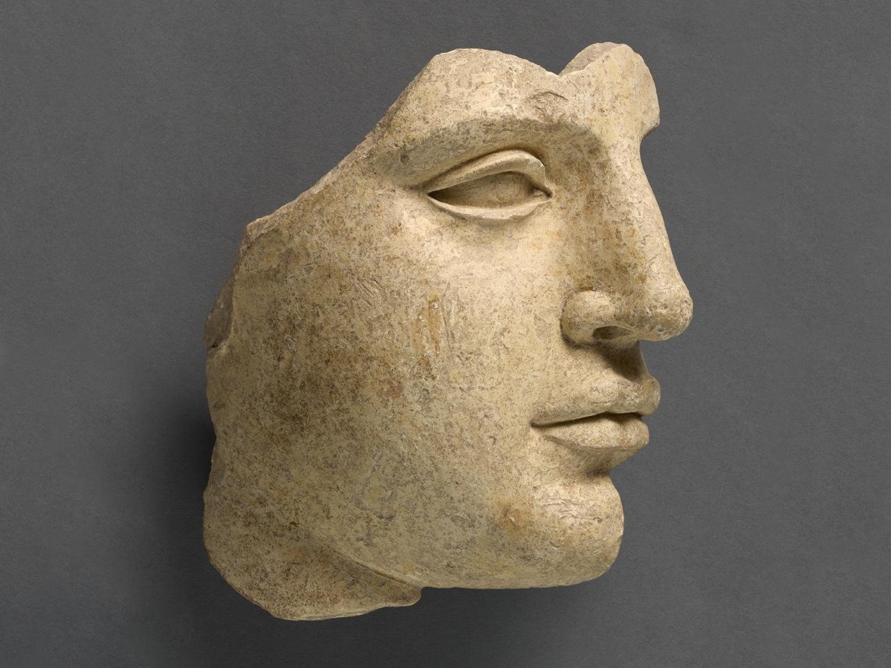 Ancient Hellenistic sculpture workshop with unfinished statues unearthed at Floga site on Paros island, Greece