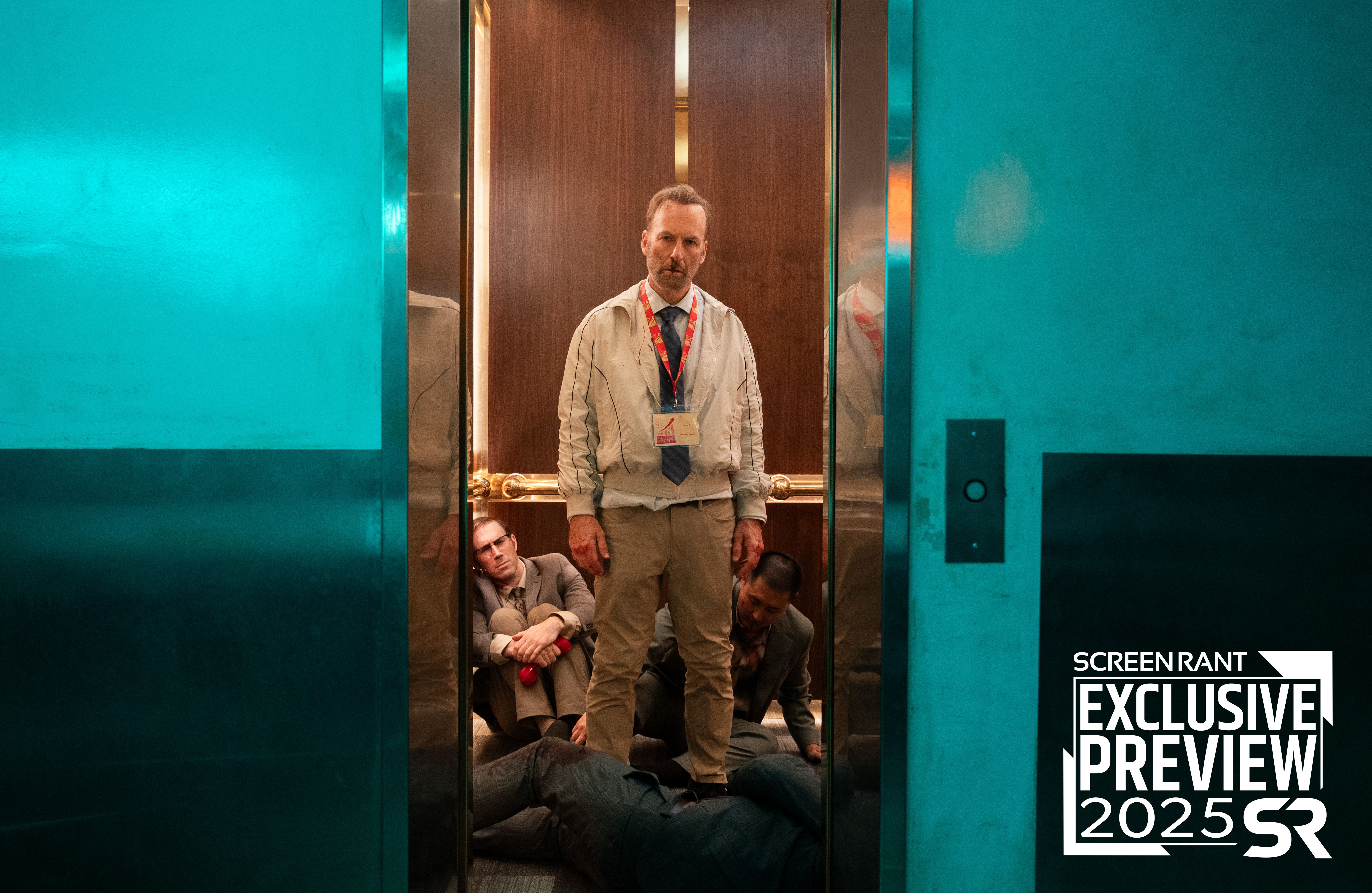 Nobody 2 Exclusive Image Reveals Bloodied Bob Odenkirk After Fighting (& Winning) Against An Elevator Full Of Foes