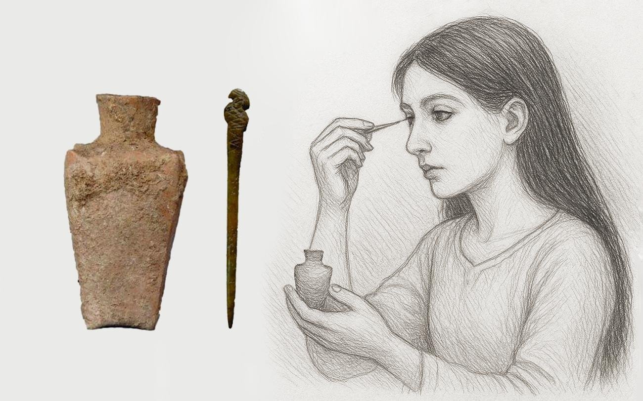 2,700-year-old kohl from Iran reveals first known use of graphite in ancient eye makeup