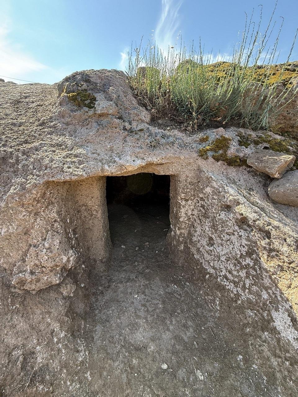 Three prehistoric domus de janas, or “fairy houses,” unearthed in Sardinia, Italy