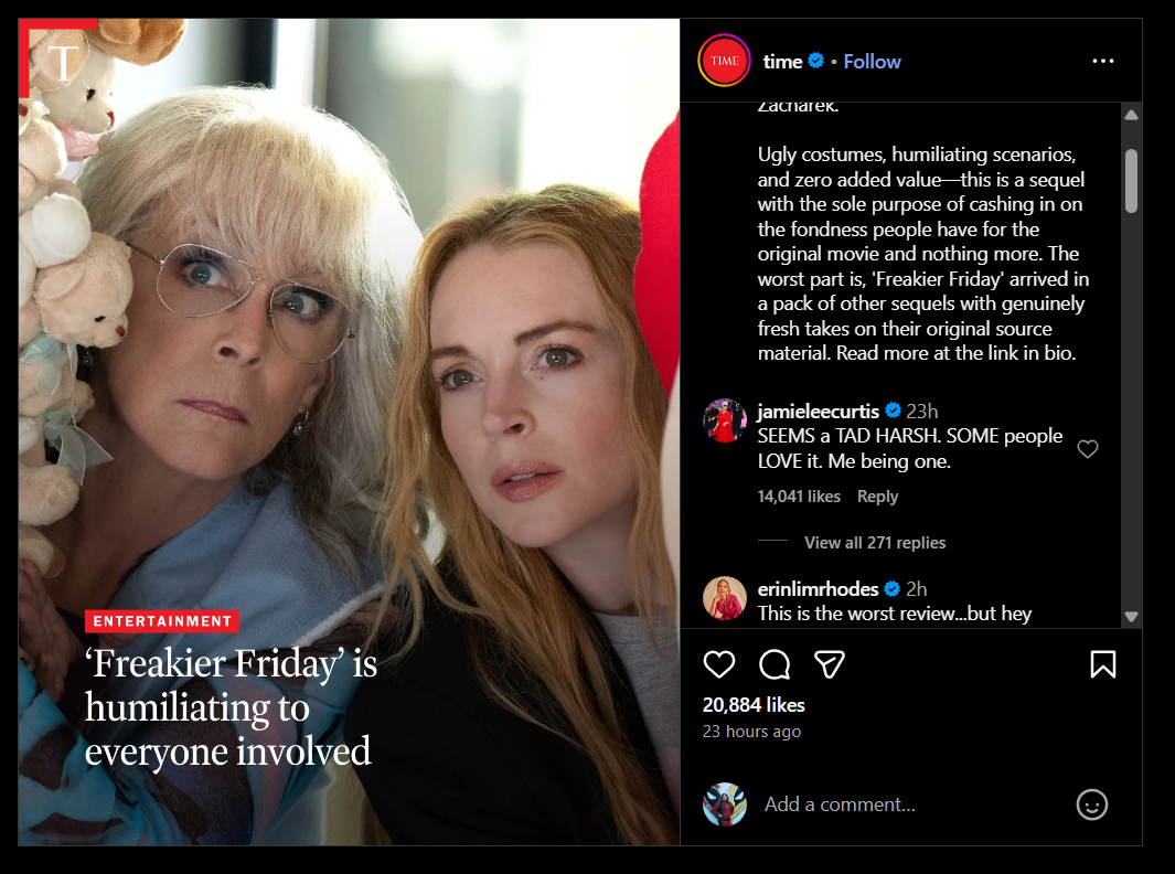 Jamie Lee Curtis Calls Out Harsh Review For Her Legacy Sequel With 73% RT Score
