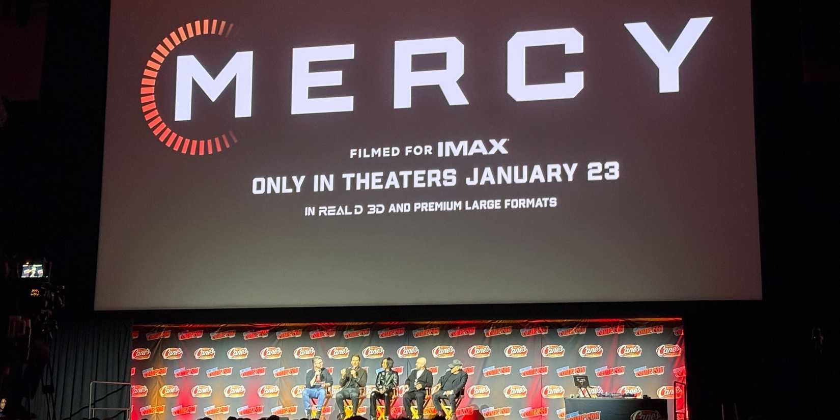 Chris Pratt, Rebecca Ferguson’s New Sci-Fi Thriller Mercy Debuts First Trailer At NYCC Chris Pratt, Rebecca Ferguson’s New Sci-Fi Thriller Mercy Debuts First Trailer At NYCC